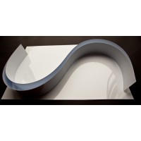 Chocolate Form Strips 1200mm x 80mm x 0.6mm cut strips white gloss upvc   (UPVC1200x80) 