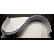 Chocolate Form Strips 1200mm x 80mm x 0.6mm cut strips white gloss upvc   (UPVC1200x80) 